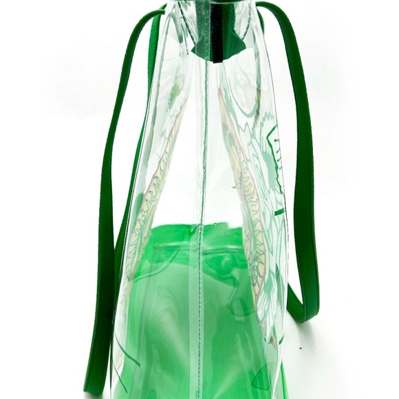 NWT Ed Hardy Virgin de Guadalupe Clear Floral Tote Bag $159 Green - Picture 5 of 7